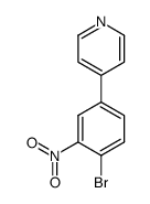 4-(4-Bromo-3-nitrophenyl)pyridine结构式