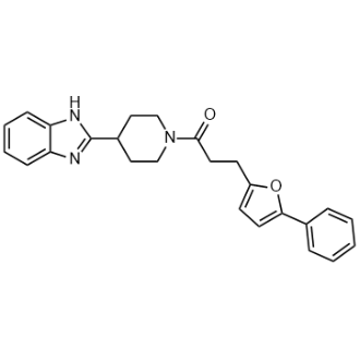 1-(4-(1H-Benzo[d]imidazol-2-yl)piperidin-1-yl)-3-(5-phenylfuran-2-yl)propan-1-one structure