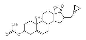 Androst-5-en-17-one,3-(acetyloxy)-16-(1-aziridinylmethyl)-, (3b)- (9CI)结构式