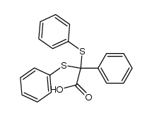 phenyl-bis-phenylsulfanyl-acetic acid Structure