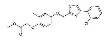 2-[4-[[4-(2-氯苯基)-2-噻唑基]甲氧基]-2-甲基苯氧基]-乙酸甲酯结构式