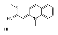 2-(1-methylquinolin-1-ium-2-yl)-1-methylsulfanylethenamine,iodide结构式