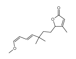 5-((4E,6Z)-7-methoxy-3,3-dimethylhepta-4,6-dien-1-yl)-4-methylfuran-2(5H)-one Structure