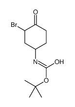 (3-Bromo-4-oxo-cyclohexyl)-carbamic acid tert-butyl ester Structure