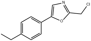 2-(氯甲基)-5-(4-乙基苯基)-1,3-噁唑结构式