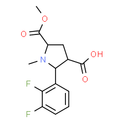 2-(2,3-Difluorophenyl)-5-(methoxycarbonyl)-1-methyl-3-pyrrolidinecarboxylic acid Structure