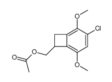 Acetic acid 3-chloro-2,5-dimethoxy-bicyclo[4.2.0]octa-1,3,5-trien-7-ylmethyl ester结构式