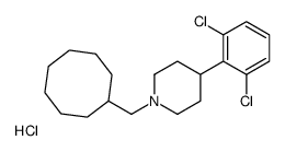 1-(Cyclooctylmethyl)-4-(2,6-dichlorophenyl)piperidine hydrochlori de (1:1) Structure