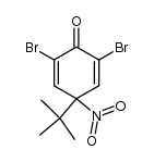 2,6-dibromo-4-nitro-4-tbutyl-2,5-cyclohexadien-1-one结构式