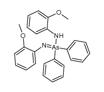 N,N'-bis(2-methoxyphenyl)-As,As-diphenylarsinimidic amide结构式