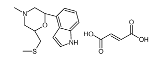 (E)-but-2-enedioic acid,(2R,6R)-2-(1H-indol-4-yl)-4-methyl-6-(methylsulfanylmethyl)morpholine结构式