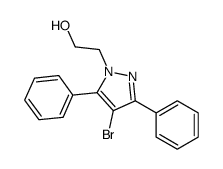 1-(2-hydroxyethyl)-3,5-diphenyl-4-bromo-1H-pyrazole structure