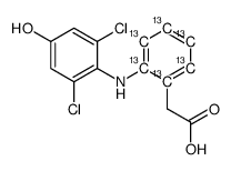 4'-Hydroxy diclofenac-13C6 Structure