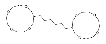 12-[6-(1,4,7,10-tetraoxacyclotridec-12-yl)hexyl]-1,4,7,10-tetraoxacyclotridecane Structure