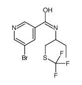 5-Bromo-N-{1-[(trifluoromethyl)sulfanyl]-2-butanyl}nicotinamide结构式