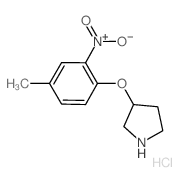 3-(4-Methyl-2-nitrophenoxy)pyrrolidine hydrochloride结构式