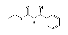 anti-S-ethyl 3-hydroxy-2-methyl-3-phenylpropanethioate Structure