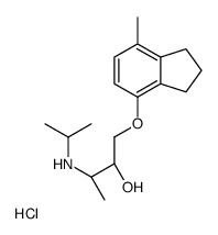 (2R,3R)-1-[(7-methyl-2,3-dihydro-1H-inden-4-yl)oxy]-3-(propan-2-ylamino)butan-2-ol,hydrochloride结构式