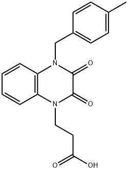 3-[4-(4-甲苄基)-2,3-二氧代-3,4-二氢喹喔啉-1(2H)-基]丙酸结构式