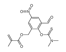 3-methacryloxymethyl-2-O-(N,N-dimethylthiocarbamoyl)-5-nitrosalicylaldehyde结构式