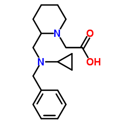 (2-{[Benzyl(cyclopropyl)amino]methyl}-1-piperidinyl)acetic acid Structure