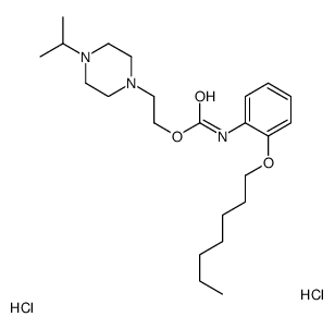 2-(4-propan-2-ylpiperazin-1-yl)ethyl N-(2-heptoxyphenyl)carbamate,dihydrochloride结构式