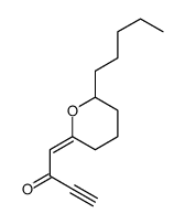 1-(6-pentyloxan-2-ylidene)but-3-yn-2-one Structure