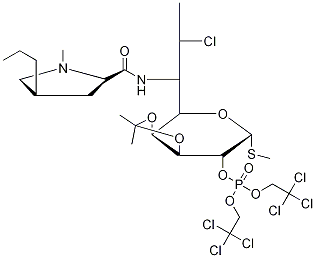 3,4-O-Isopropylidene ClindaMycin 2-[Bis(2,2,2-trichloroethyl)phosphate] structure