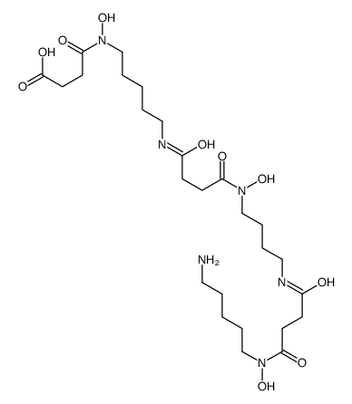 4-[5-[[4-[4-[[4-[5-aminopentyl(hydroxy)amino]-4-oxobutanoyl]amino]butyl-hydroxyamino]-4-oxobutanoyl]amino]pentyl-hydroxyamino]-4-oxobutanoic acid Structure