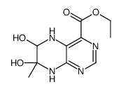 5,6,7,8-Tetrahydro-6,7-dihydroxy-7-methyl-4-pteridinecarboxylic acid ethyl ester Structure