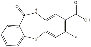 7-fluoro-11-oxo-10,11-dihydrodibenzo[b,f][1,4]thiazepine-8-carboxylic acid结构式