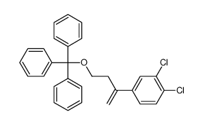 1,2-dichloro-4-(4-trityloxybut-1-en-2-yl)benzene Structure