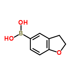 2,3-二氢-1-苯并呋喃-5-基硼酸结构式