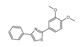 2-(3,4-dimethoxy-phenyl)-4-phenyl-thiazole结构式