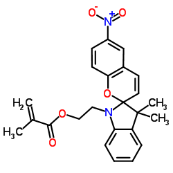 2-(3',3'-二甲基-6-硝基螺[色烯-2,2'-吲哚]-1'-基)乙基甲基丙烯酸酯结构式