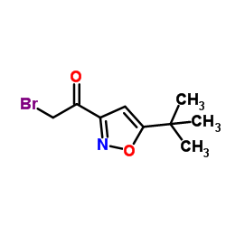 2-Bromo-1-[5-(2-methyl-2-propanyl)-1,2-oxazol-3-yl]ethanone Structure