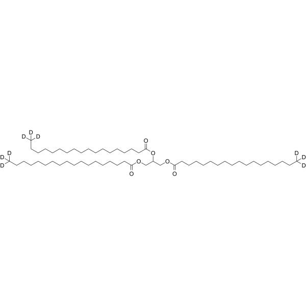 1,2,3-Propanetriyl tri(18,18,18-2H3)octadecanoate Structure