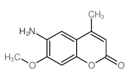 6-氨基-7-甲氧基-4-甲基-2H-1-苯并吡喃-2-酮结构式