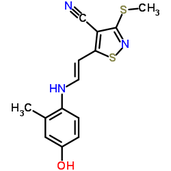 5-{(E)-2-[(4-Hydroxy-2-methylphenyl)amino]vinyl}-3-(methylsulfanyl)-1,2-thiazole-4-carbonitrile结构式