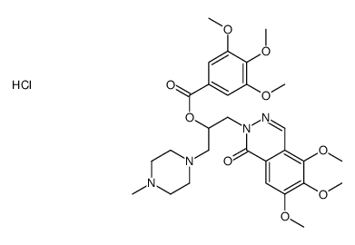 [1-(4-methylpiperazin-1-yl)-3-(5,6,7-trimethoxy-1-oxo-phthalazin-2-yl) propan-2-yl] 3,4,5-trimethoxybenzoate hydrochloride Structure