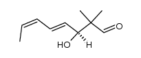 (3S,4E,6Z)-3-hydroxy-2,2-dimethyl-4,6-octadienal Structure