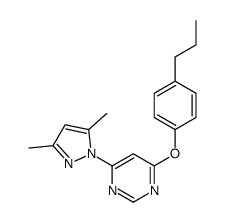 4-(3,5-dimethylpyrazol-1-yl)-6-(4-propylphenoxy)pyrimidine结构式