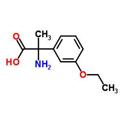 Benzeneacetic acid, alpha-amino-3-ethoxy-alpha-methyl- (9CI) structure