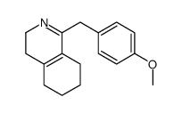 3,4,5,6,7,8-hexahydro-1-[(4-methoxyphenyl)methyl]isoquinoline structure