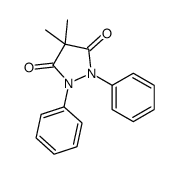 4,4-Dimethyl-1,2-diphenyl-3,5-pyrazolidinedione Structure