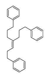 1,7-diphenyl-4-(3-phenylpropyl)hept-3-ene structure