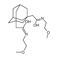 N-(2-methoxyethyl)-2-[3-[2-(2-methoxyethylamino)-2-oxoethyl]-1-adamantyl]acetamide Structure