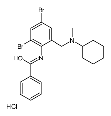 N-[2,4-dibromo-6-[[cyclohexyl(methyl)amino]methyl]phenyl]benzamide,hydrochloride结构式