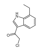 Ethanone, 2-chloro-1-(7-ethyl-1H-indol-3-yl)- (9CI)结构式