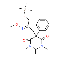 5-[2-(Methoxyimino)-3-(trimethylsiloxy)propyl]-1,3-dimethyl-5-phenylpyrimidine-2,4,6(1H,3H,5H)-trione Structure